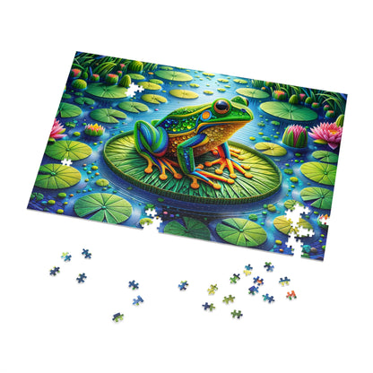 Mystical Mosaic Frog Jigsaw Puzzle (500 or 1000-Piece)