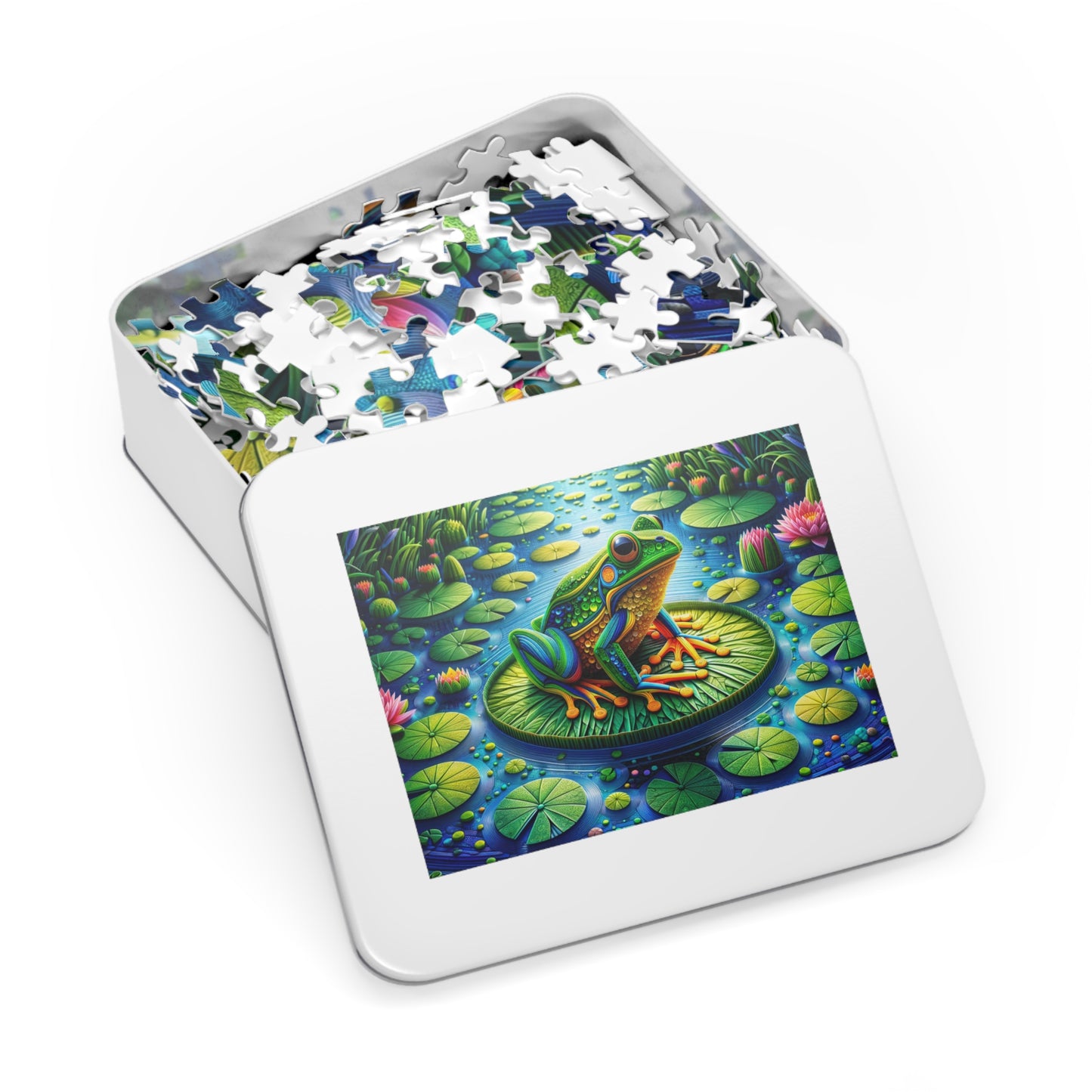 Mystical Mosaic Frog Jigsaw Puzzle (500 or 1000-Piece)