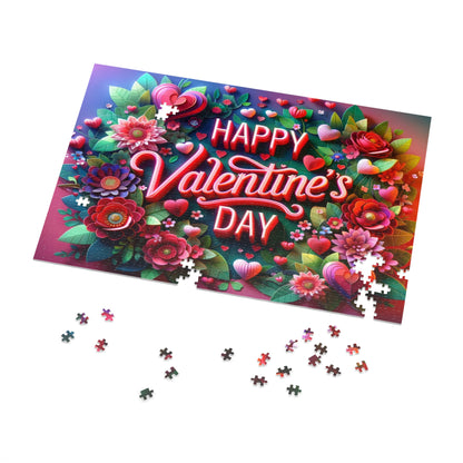 Cherished Embrace - 3D Floral Valentine's Day Jigsaw Puzzle (500 or 1000-Piece)